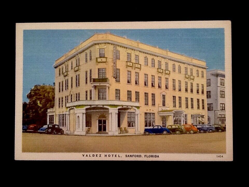 c1940\'s Valdez Hotel Sanford, Florida Vintage Postcard