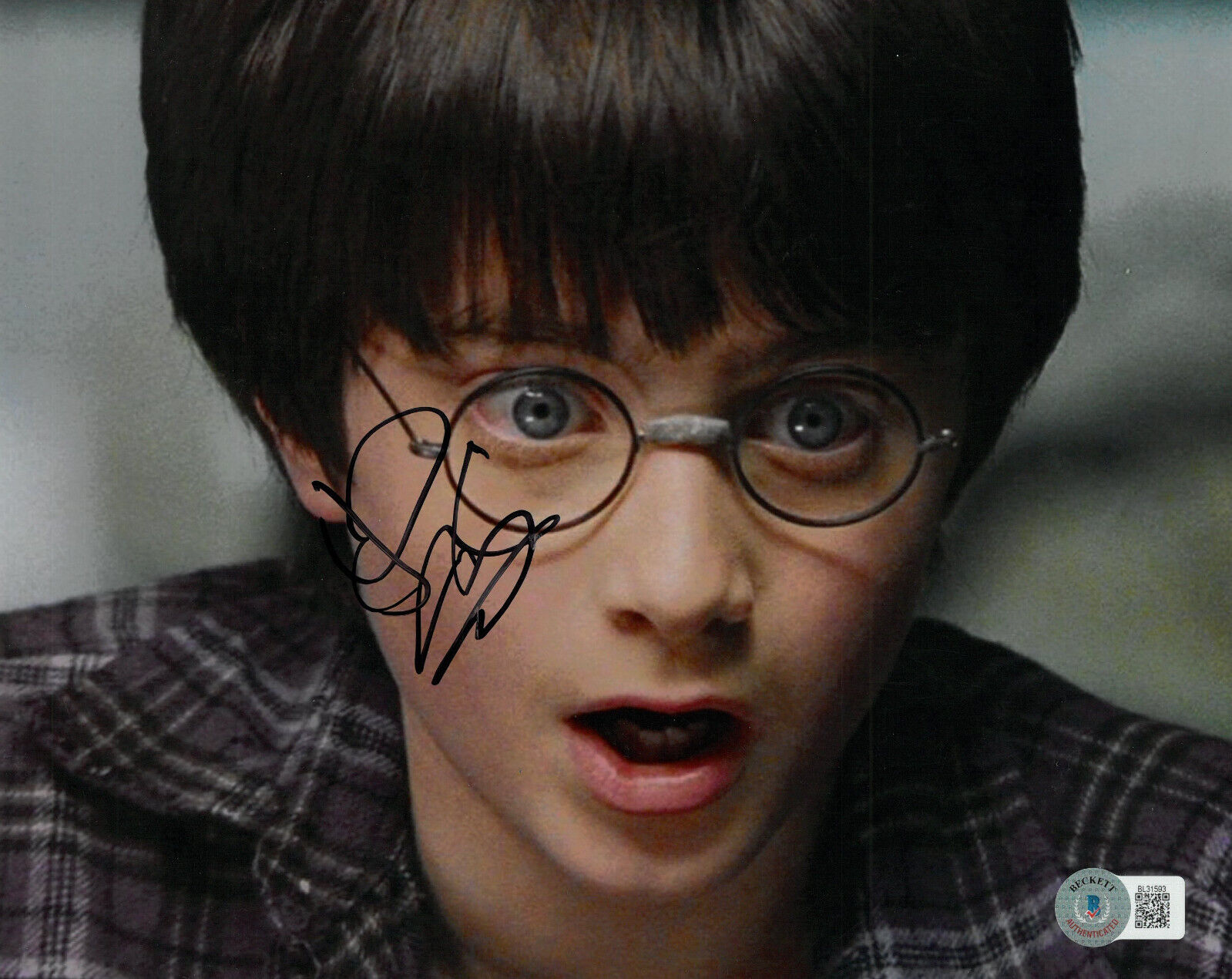 Daniel Radcliffe Signed Autograph 8X10 Photo Harry Potter Beckett BAS