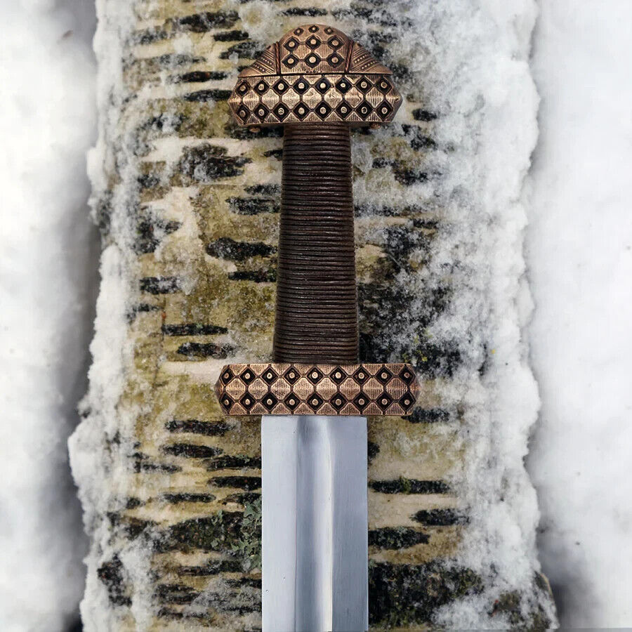 Custom Handmade D2 Steel Sword Viking Sword With Unique Leather Sheath