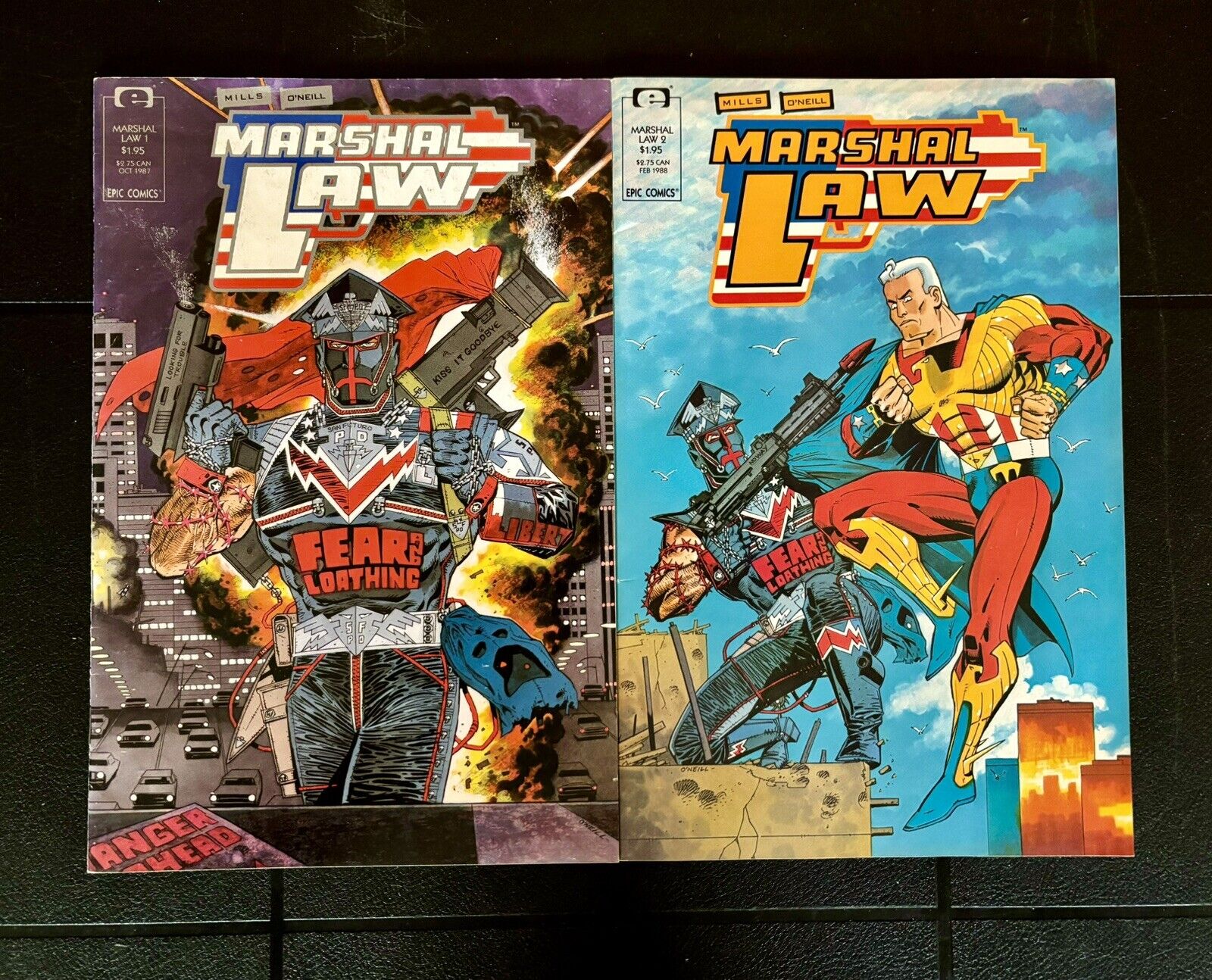 Marshal Law #1 & 2 Epic/Marvel Comics 1987 VF/NM First Series 1st Appearance
