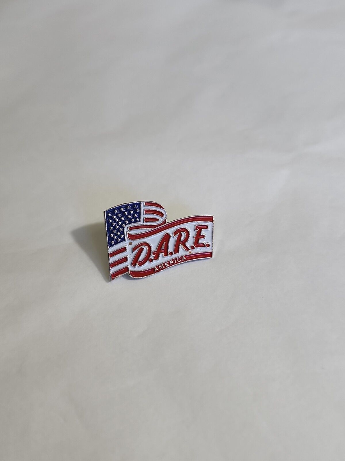 D.A.R.E. America Pin Drug Abuse Resistance Education USA Flag