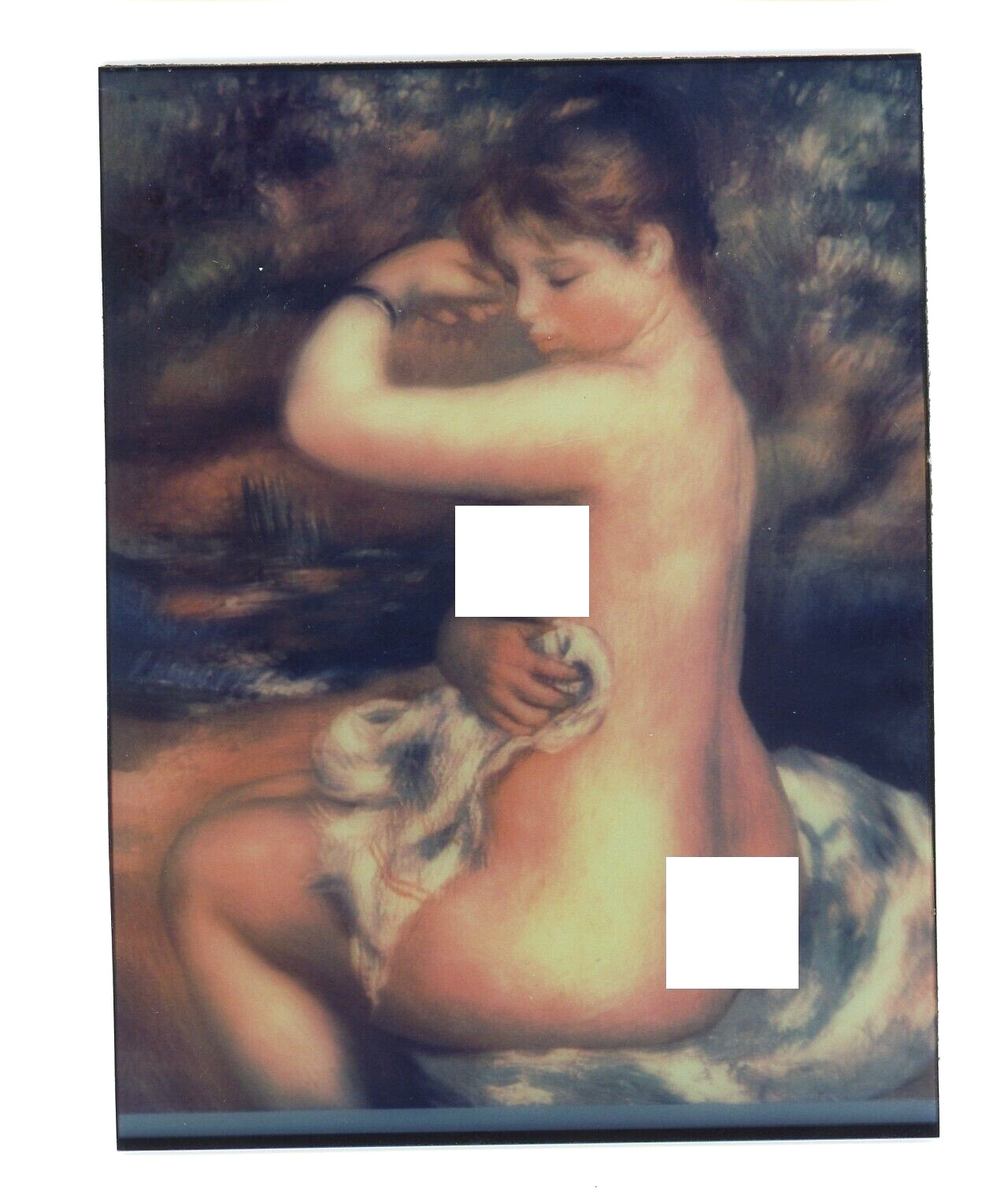 After the Bath 1888 Pierre Auguste Renoir Art Demo Print 3.5\