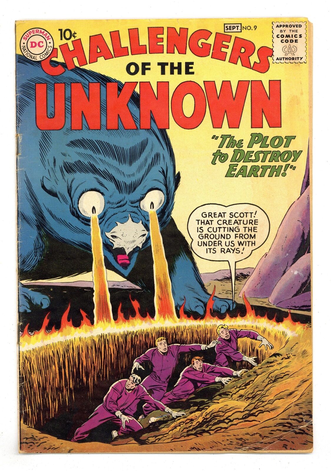 Challengers of the Unknown #9 VG 4.0 1959
