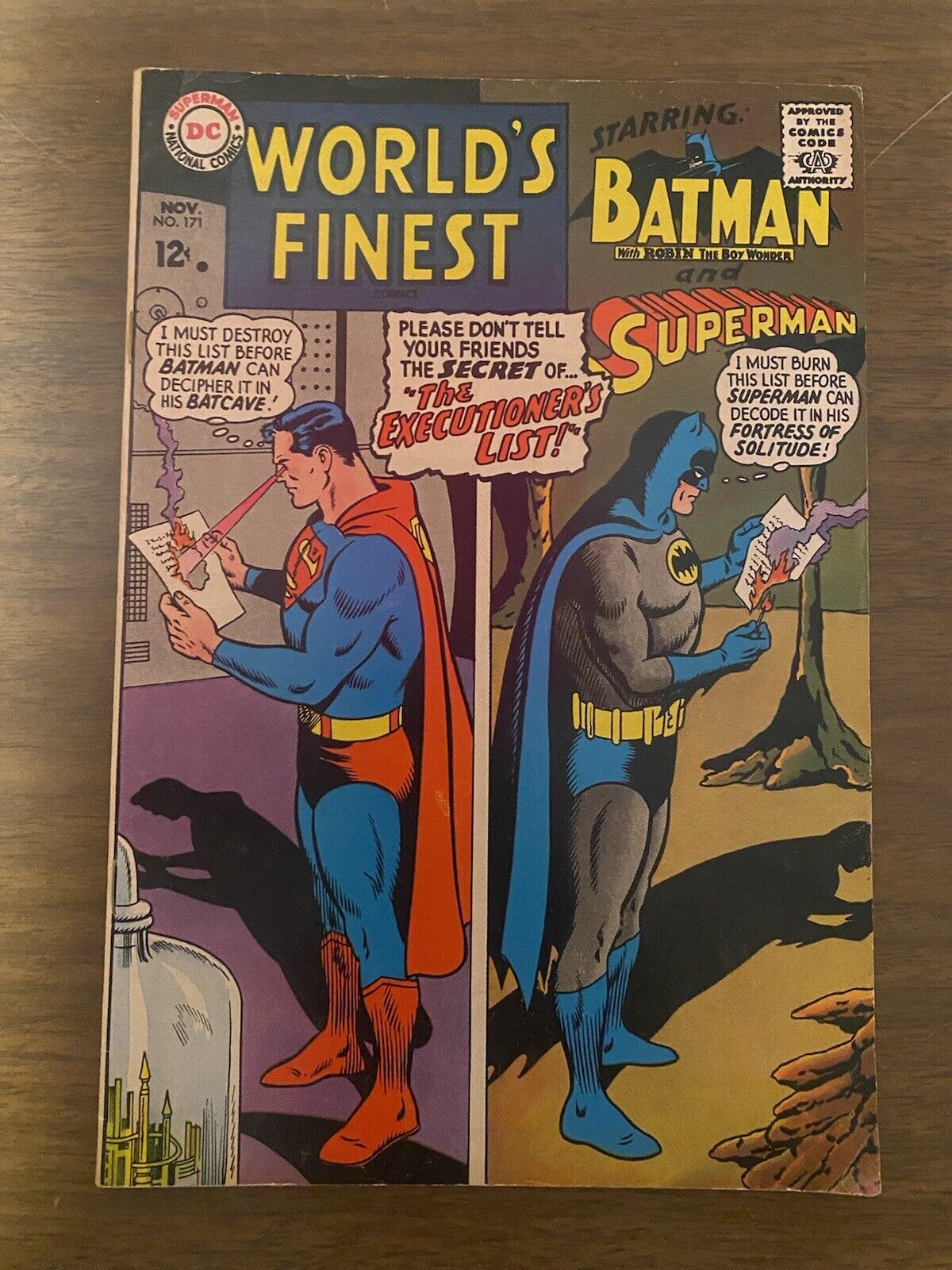 WORLD\'S FINEST — DC Comics No. 171 Batman & Superman Nov. 1967