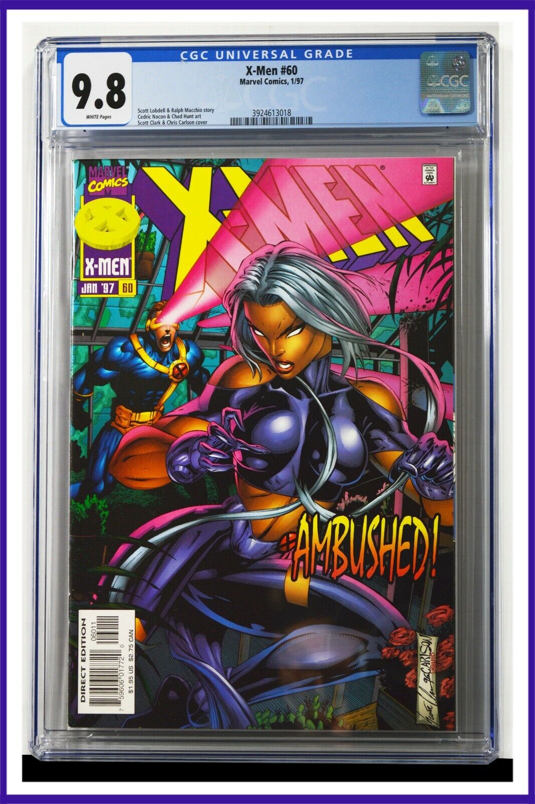 X-Men #60 CGC Graded 9.8 Marvel January 1997 White Pages Comic Book.