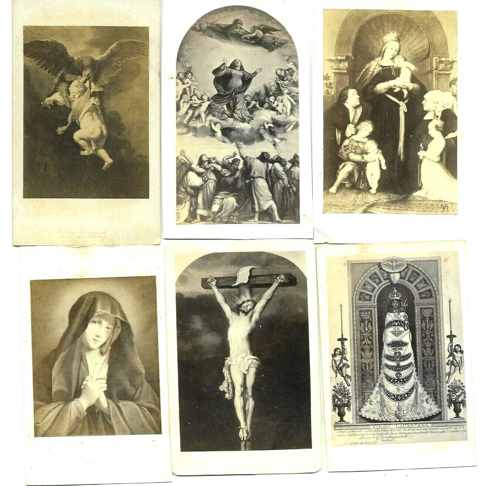 6 Italian Carte De Visite, Religious  C D V 1860\'s Lot #A stock E