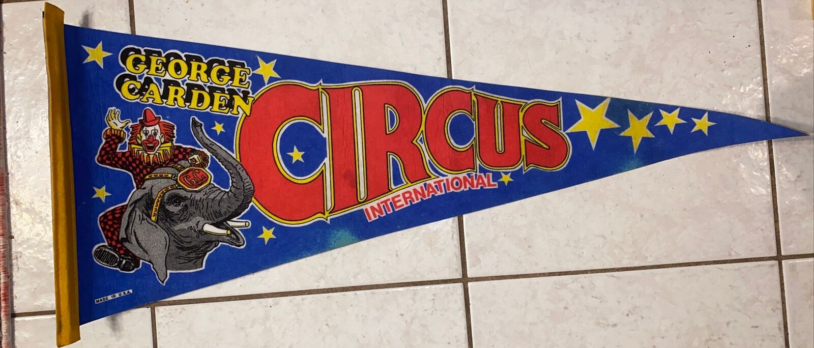 George Carden International Circus Pennant Vintage Made in USA