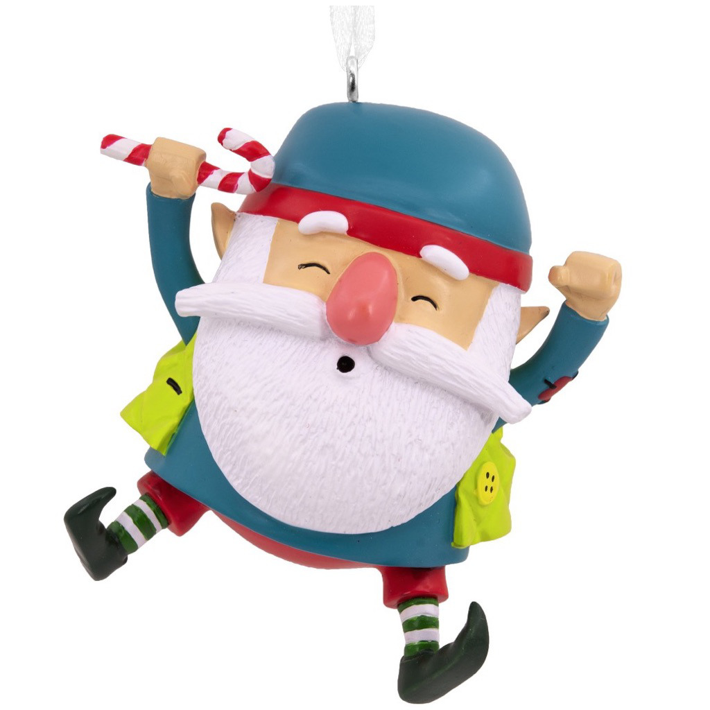 Hallmark Gnome Christmas Ornament Walmart Exclusive 2021 NIB Resin Candy Cane