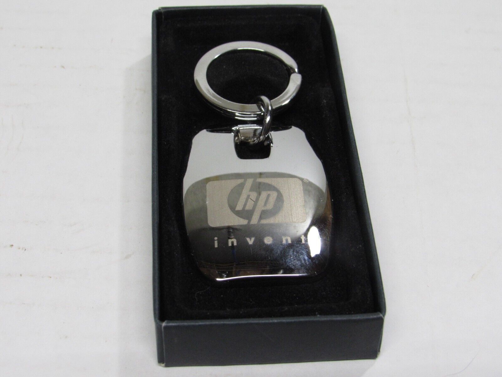 Vintage Hewlett Packard Key Chain HP invent Logo Key ring Fob