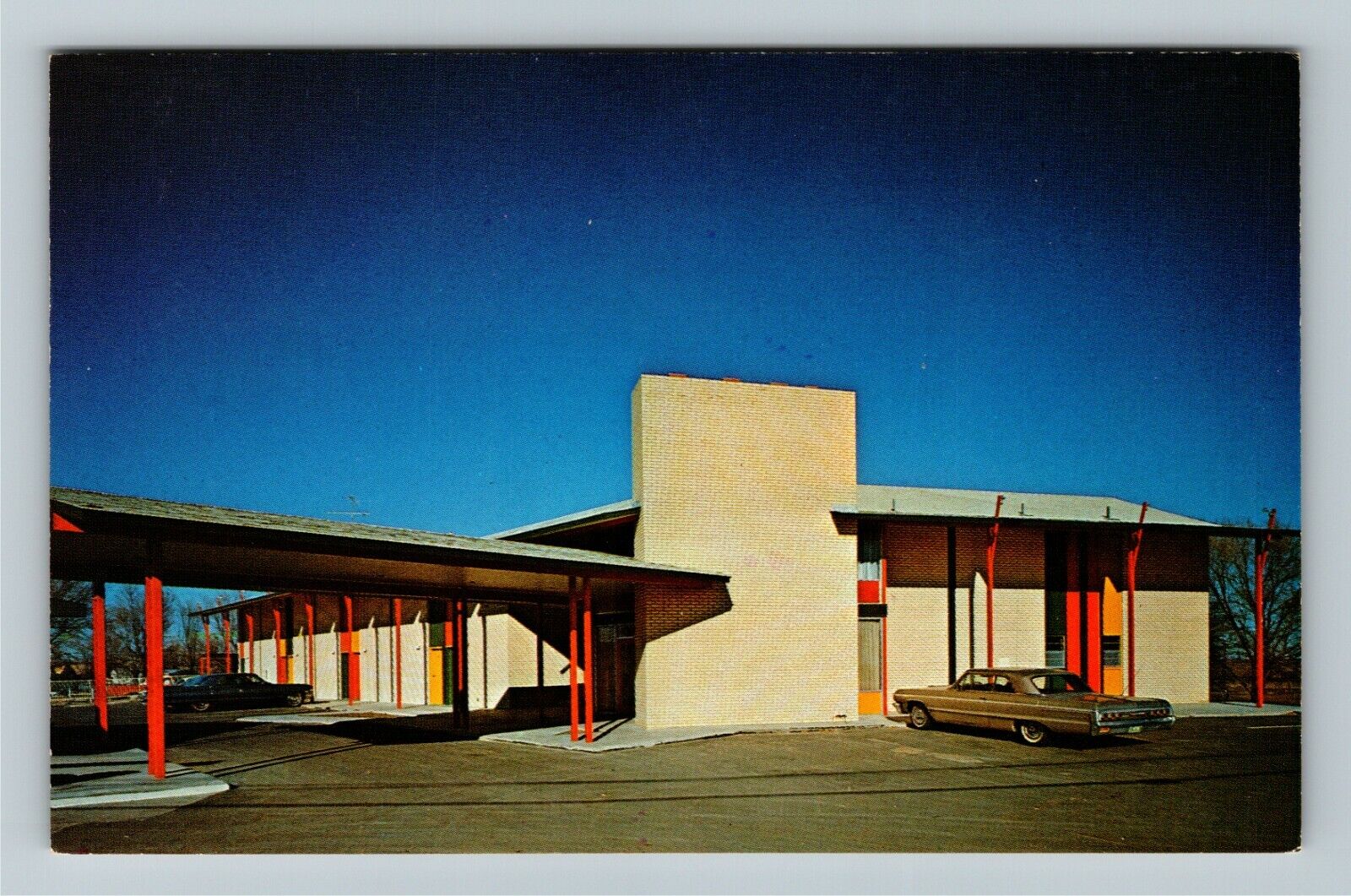 Oakley KS-Kansas, Golden Plains Motel, Advertising, Vintage Postcard