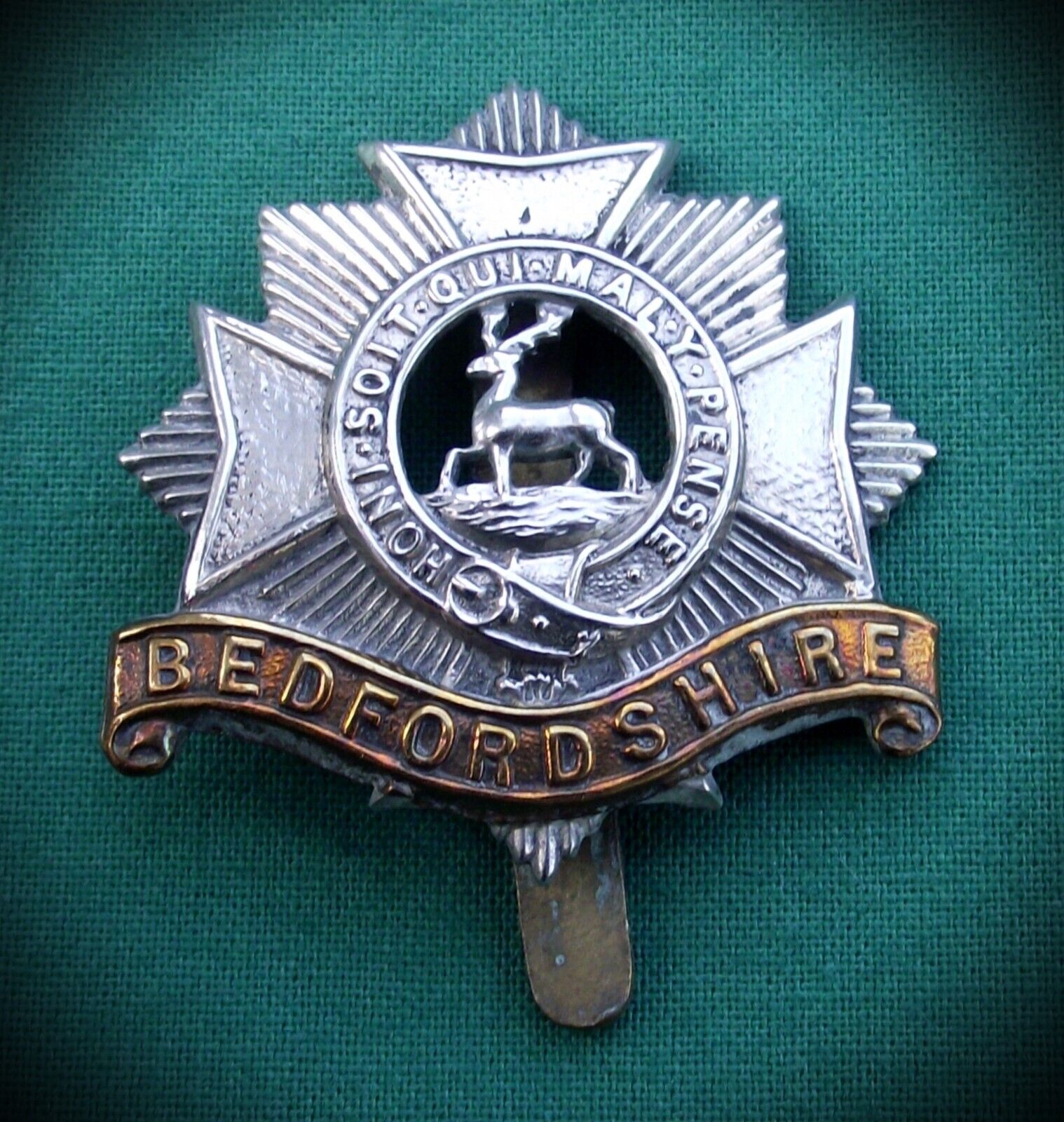 WW1, The Bedfordshire Regiment  ~ 100% Genuine British Army Military Cap Badge.