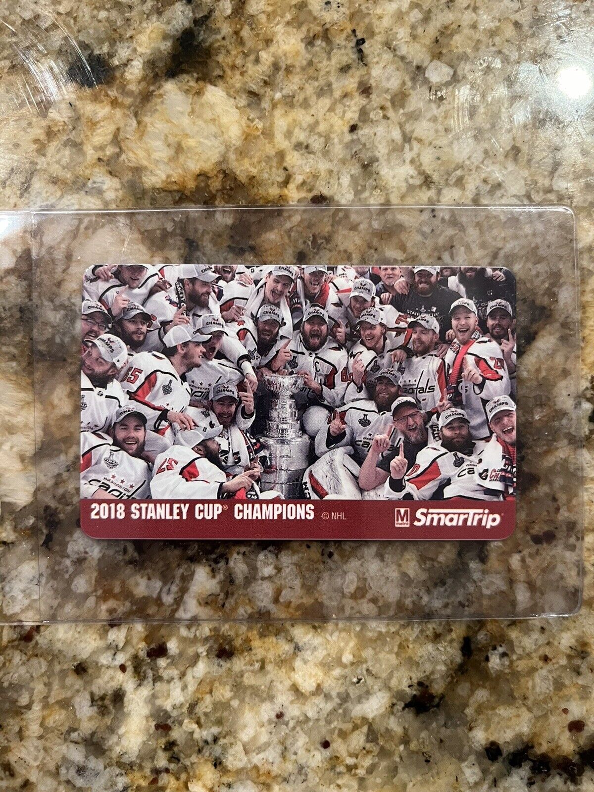 Washington Capitals 2018 Stanley Cup Champions SmarTrip Metro Card 