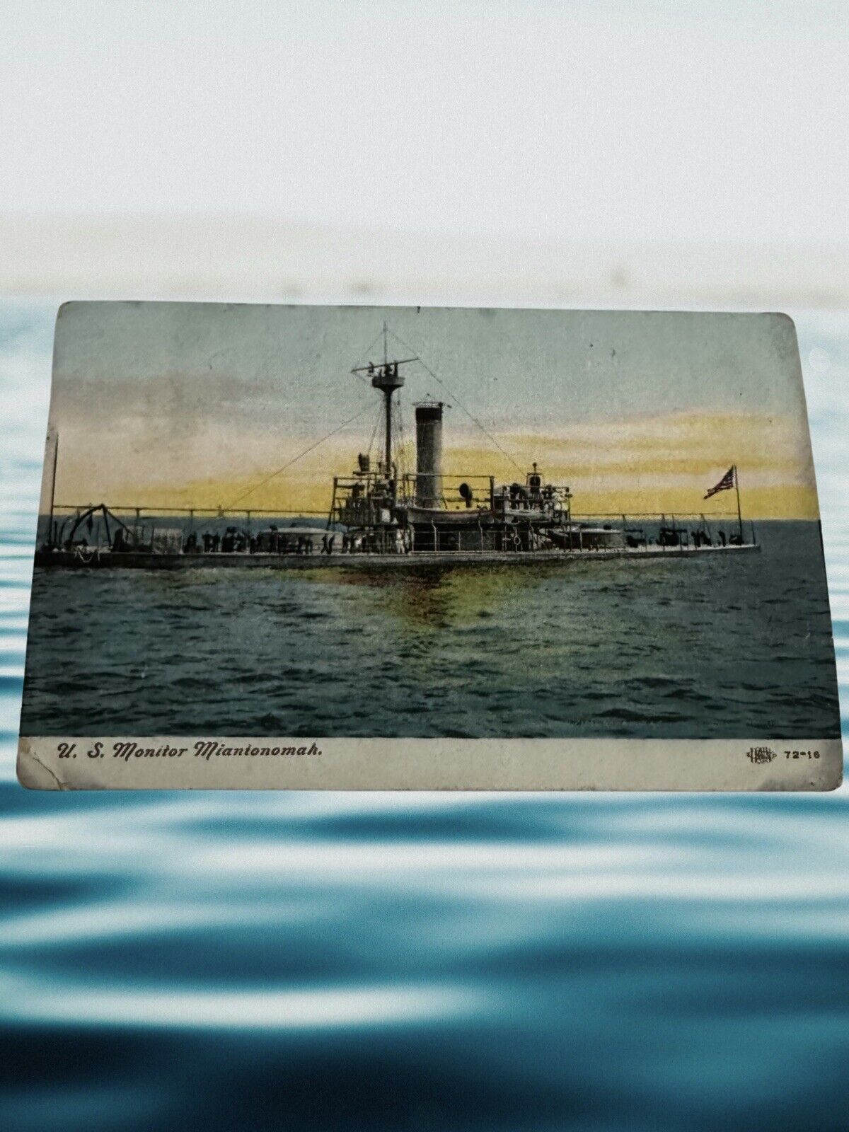 1908 U.S. Monitor Miantonomah Steamer World War   Postcard