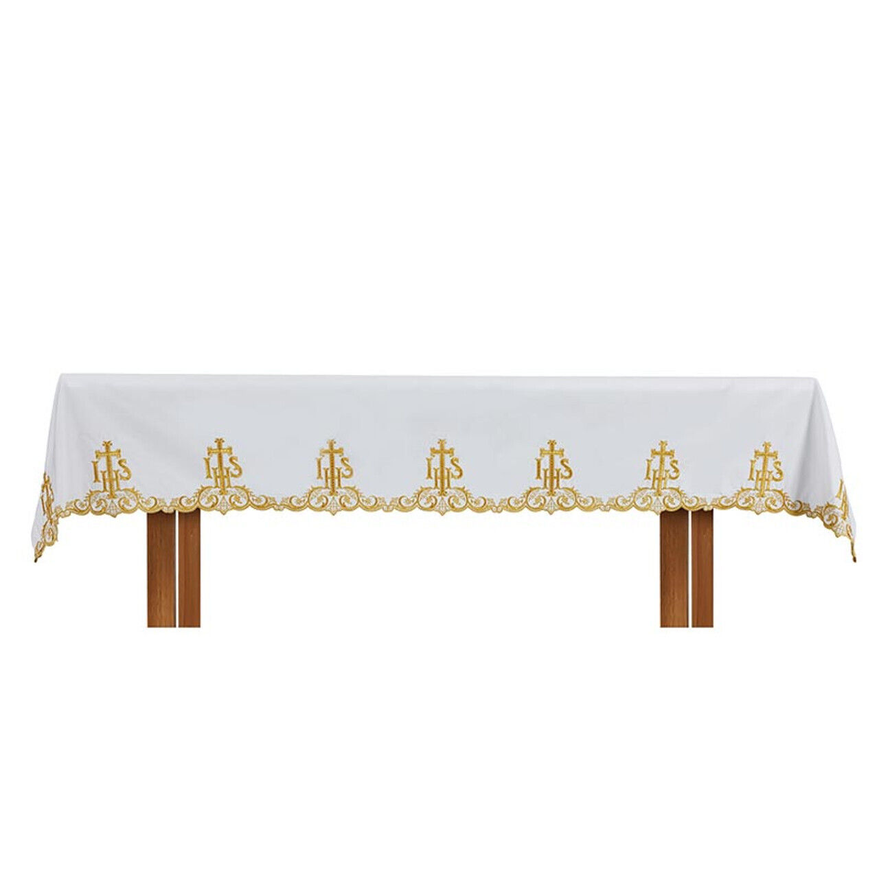 IHS Altar Frontal Church Supplies Vestment 96 Inch x 7 Inch Embroidered Design