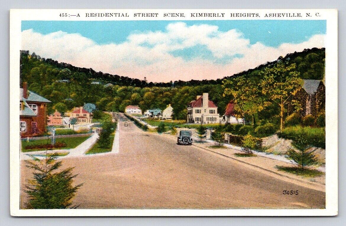 c1920 Residential Street Scene Kimberly Heights  Asheville NC P317AX