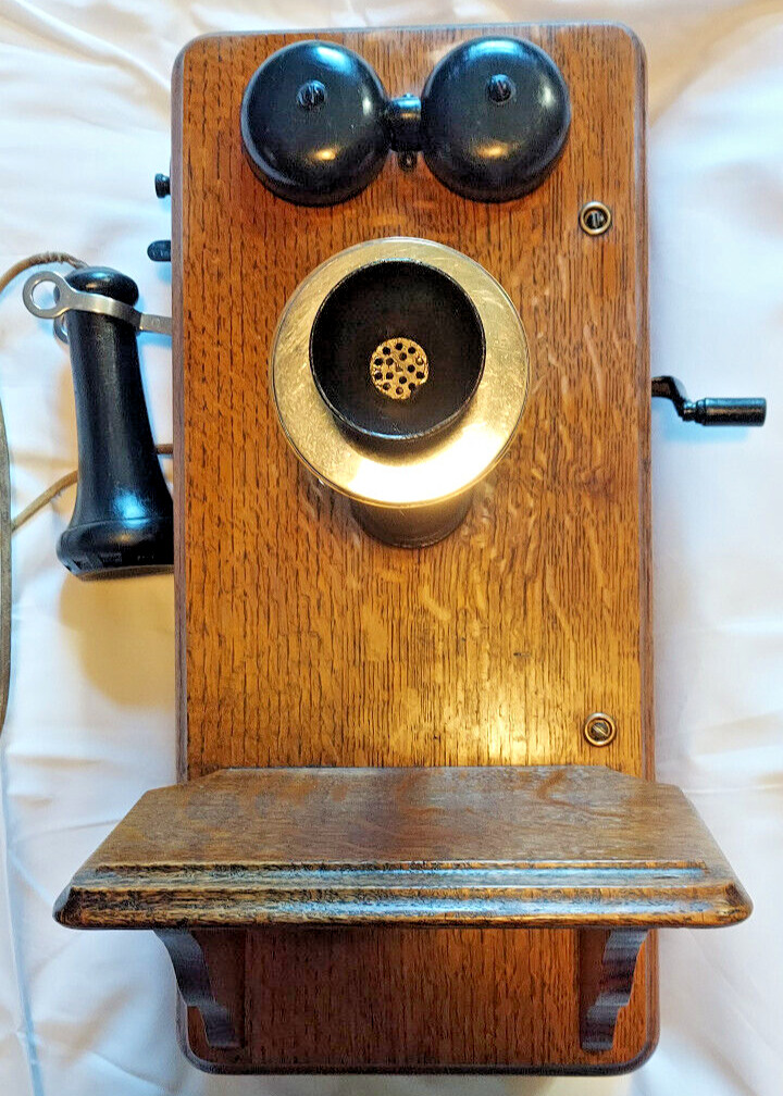 1901 KELLOGG WALL MOUNT HAND CRANK PHONE - with wiring diagram