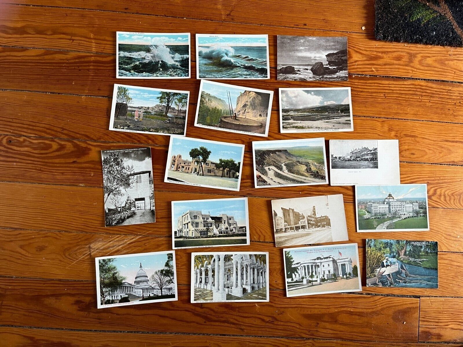 Vintage Lot of New Mexico & Washington DC Ocean Waves Postcards – 5.5 x 3.5 inch