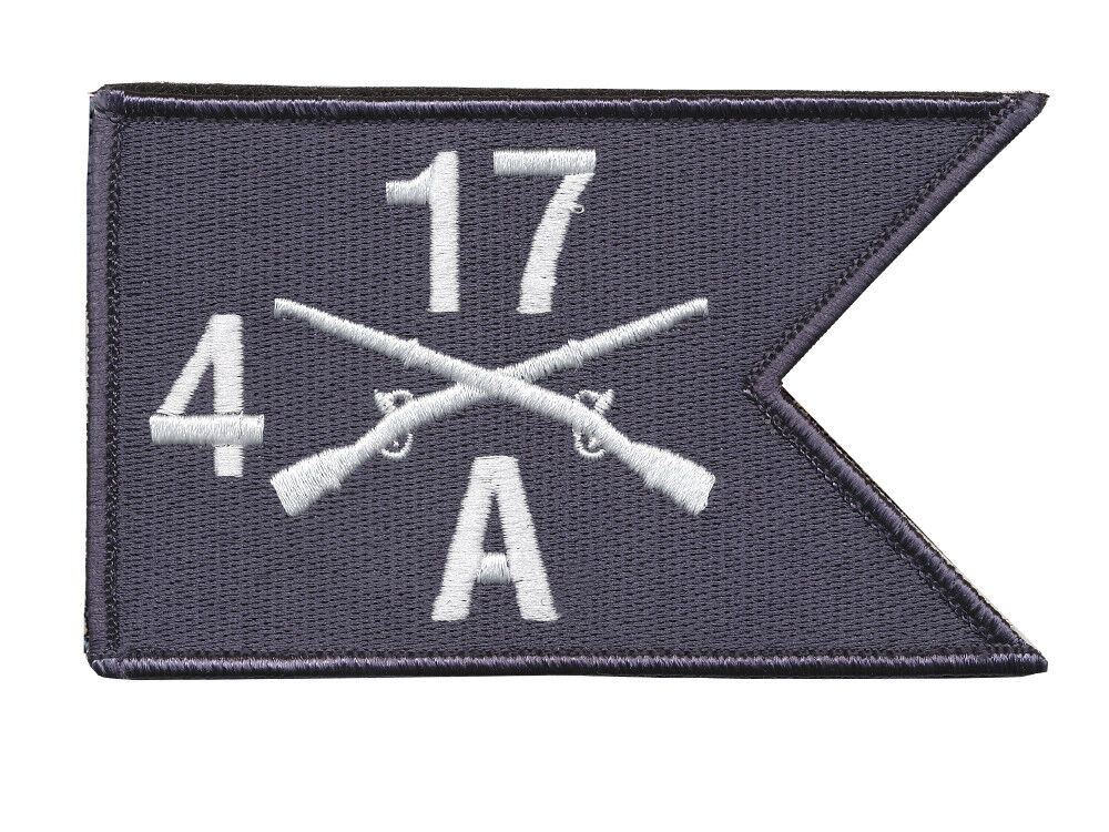 A co 4-17 Infantry, 4th BN, 17th Infantry Reg Hook & Loop Guidon Patch - 5\