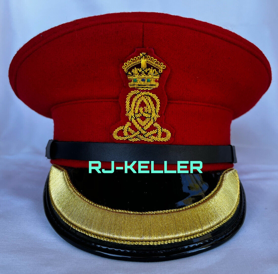 British UK Army Military 7th Hussar Major John Fryer Dress Peak Visor Hat Cap