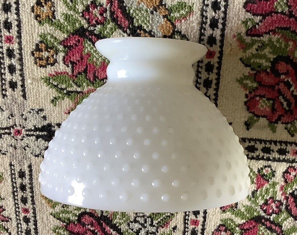 Hob Nob Milk Glass Hurricane Lamp Shade Vintage 
