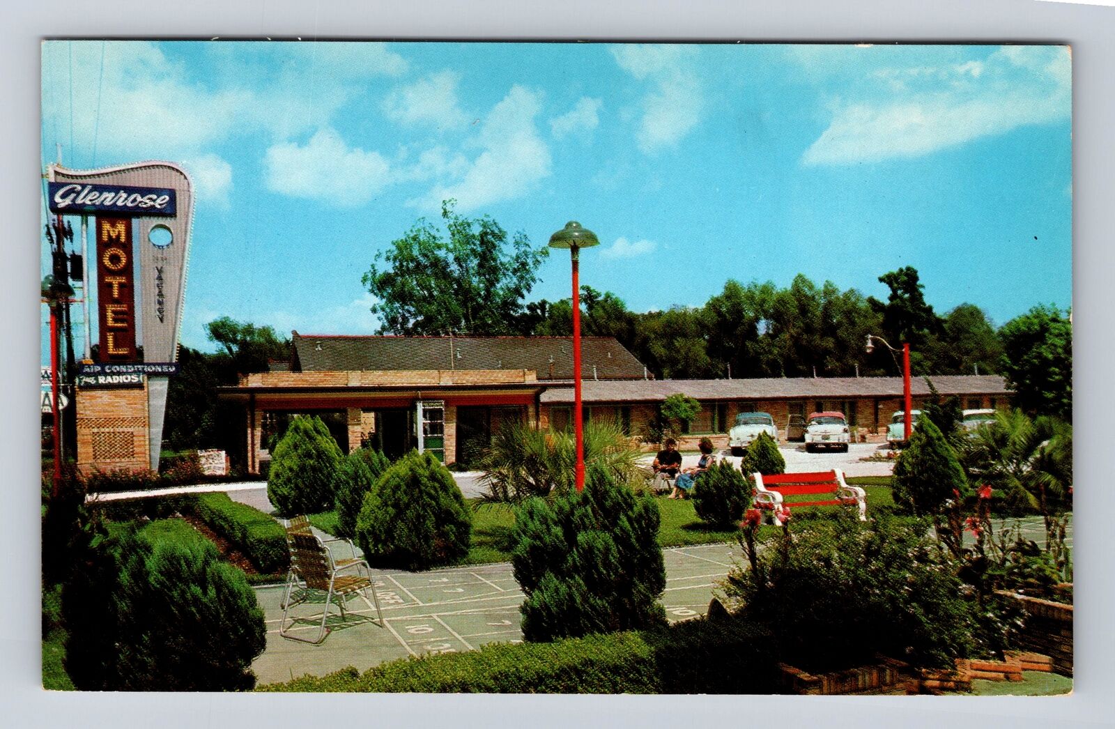 New Orleans LA-Louisiana, Glenrose Motel, Advertising, Vintage Souvenir Postcard