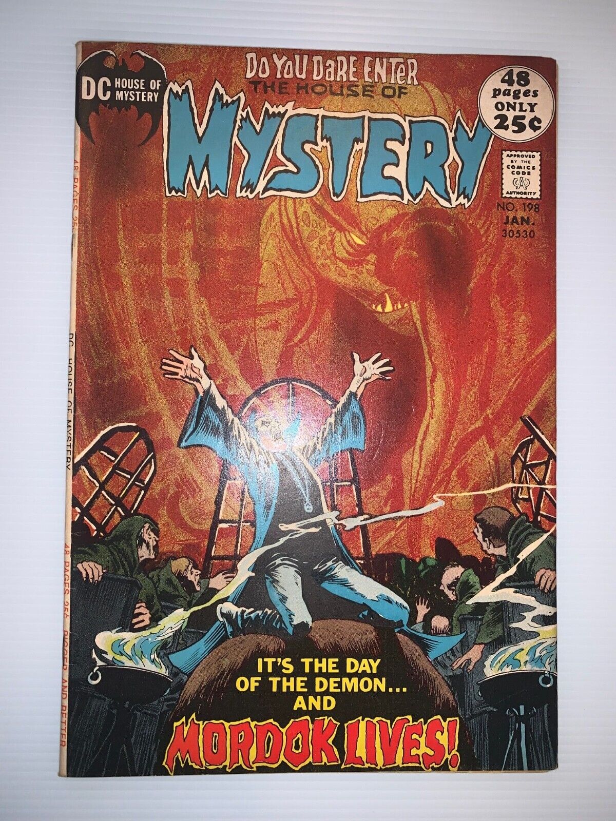 House Of Mystery #198 1972 Cardy Cult DC 1972 C-8.5 Perfect Spine Must See