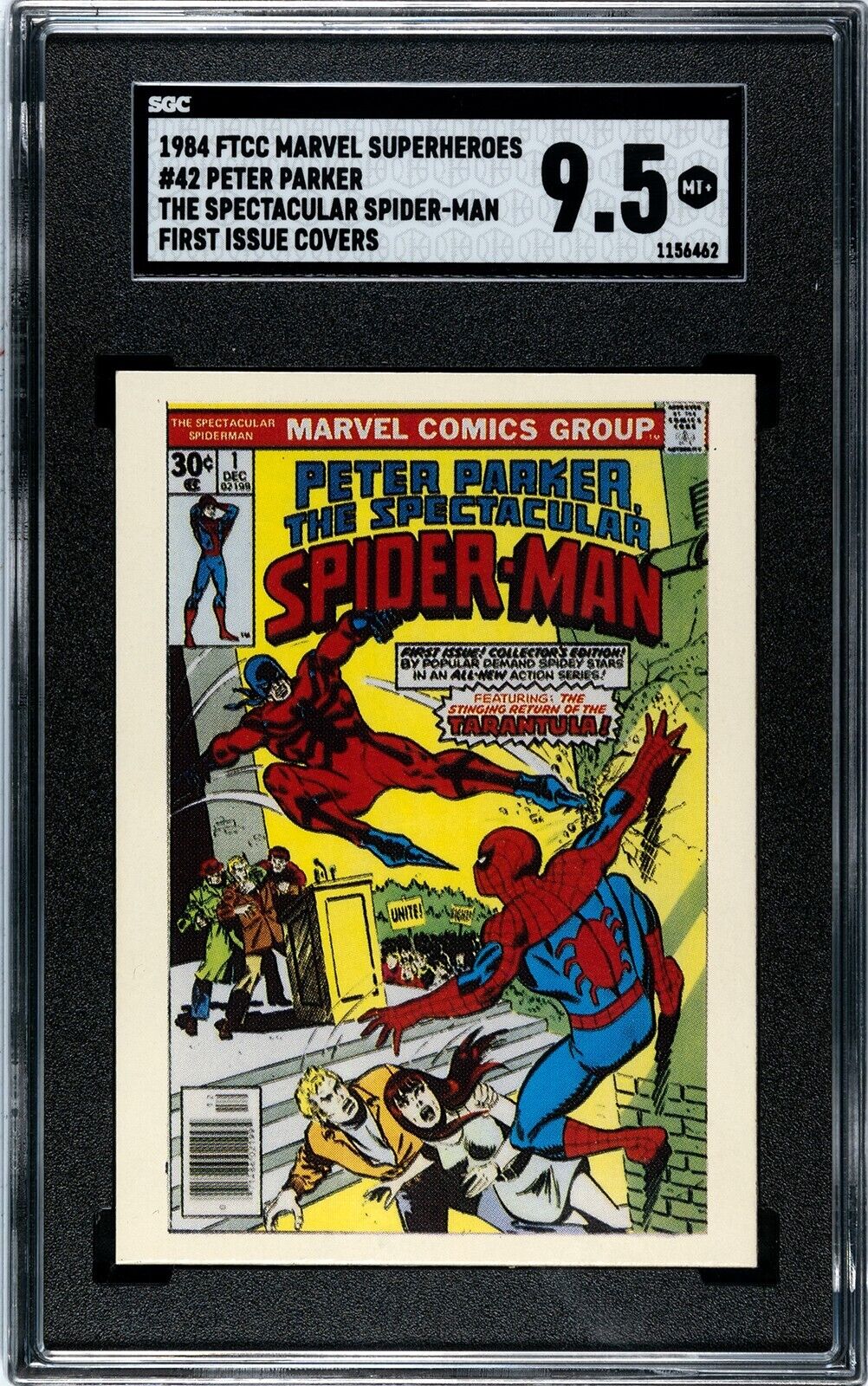 1984 FTCC MARVEL SUPERHEROES FIRST ISSUE #42 PETER PARKER SPIDER-MAN SGC 9.5