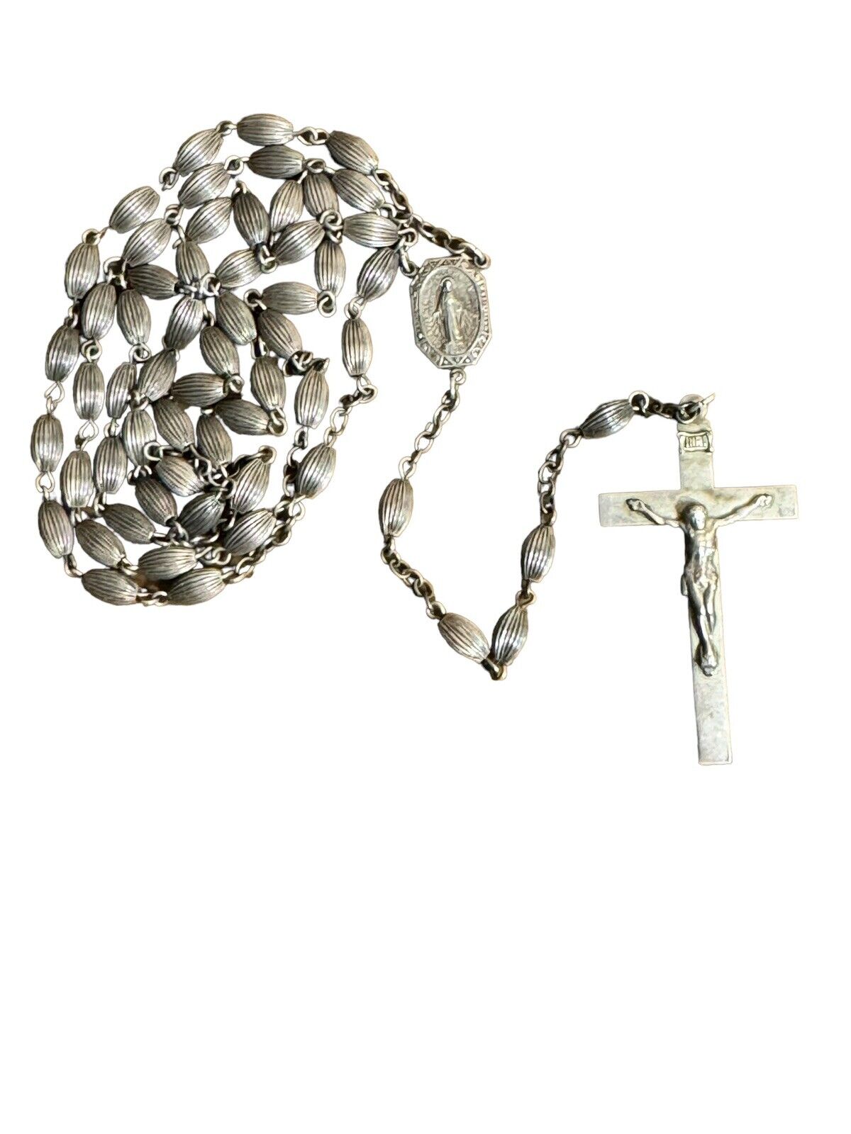 Vintage Sterling Rosary Old & Rare 22”