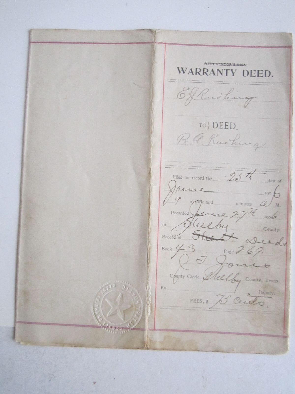 EARLY 1900'S CONTRACTS AND WARRANTY DEEDS & MORE - LARGE COLLECTION - TUB OFCC