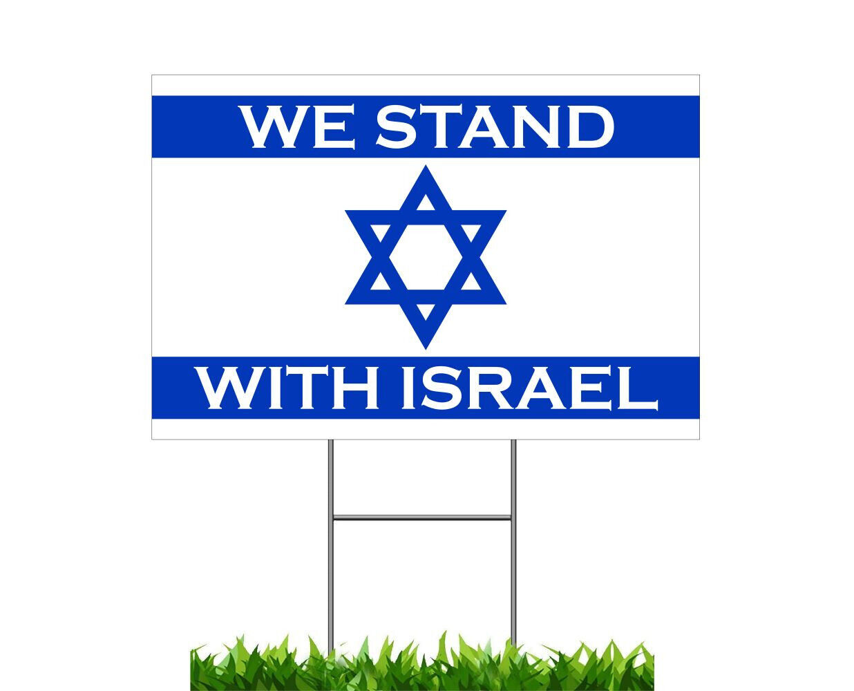 We Stand With Israel Yard Lawn Home Sign 12