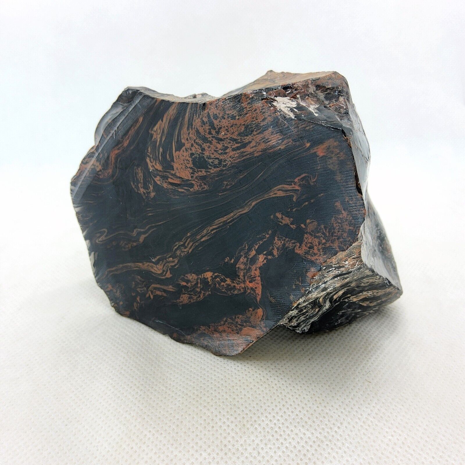 Triple Flow, Mahogany Obsidian, cabbing rough, lapidary, gemstone, #R-5748