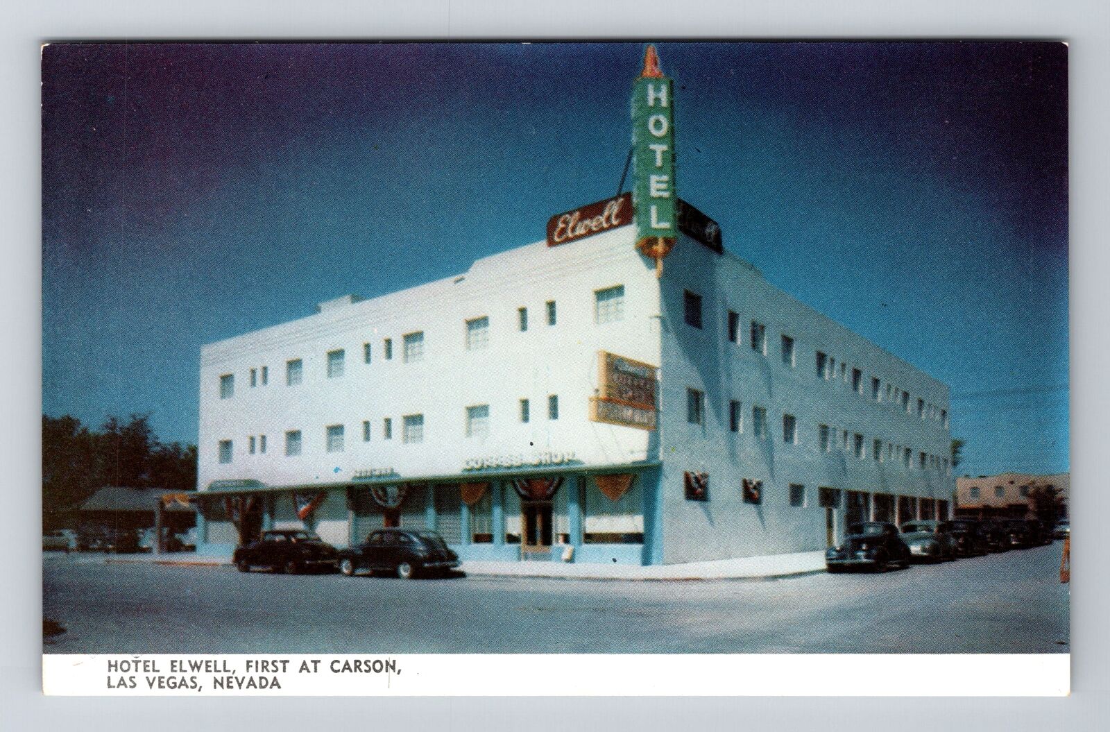 Las Vegas NV-Nevada, Hotel Elwell, Advertising c1950\'s Vintage Postcard