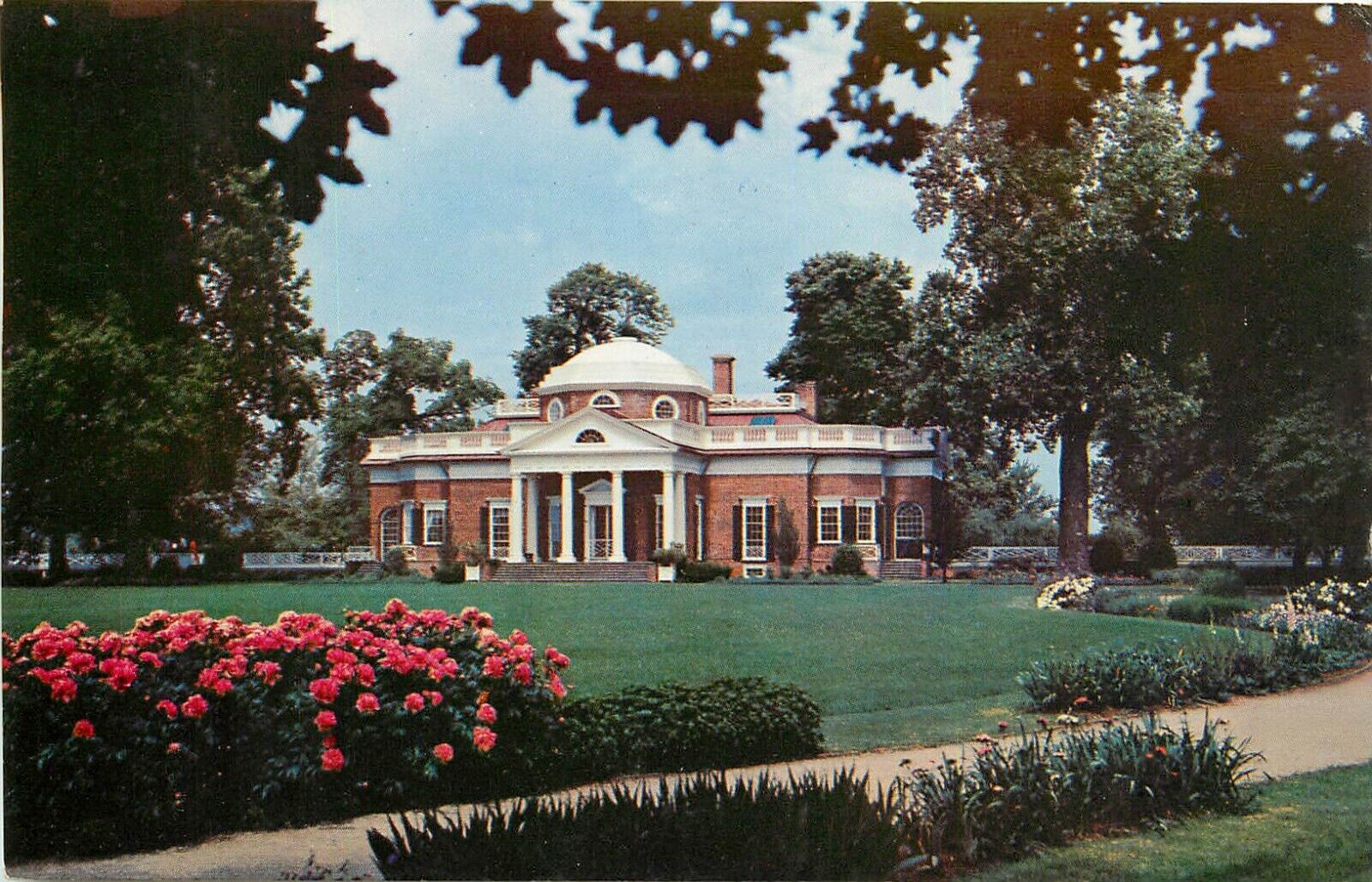 Monticello Charlottesville Virginia VA pm 1965 Postcard