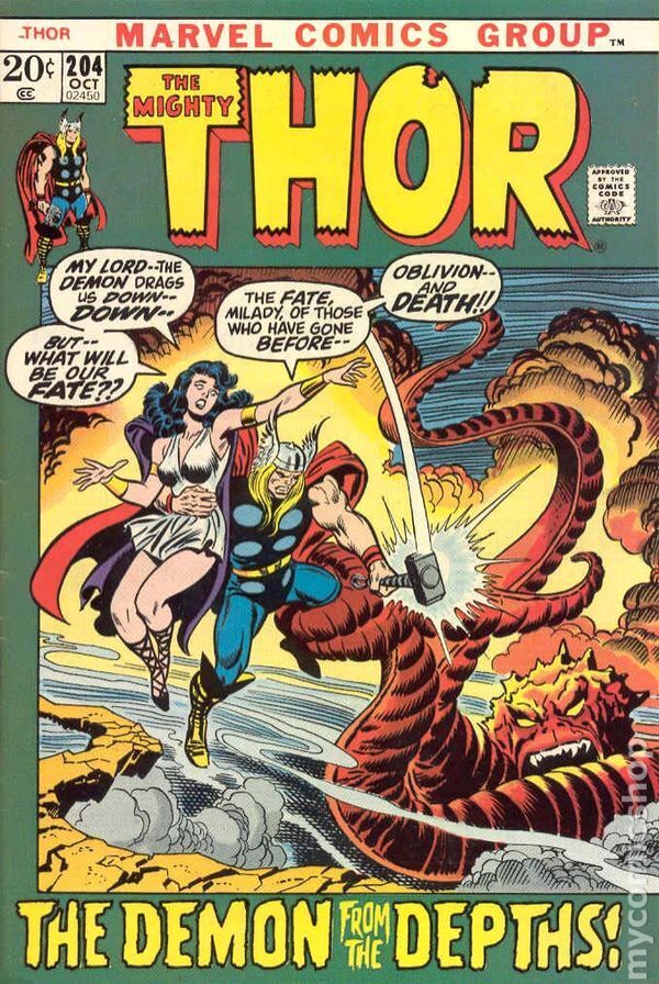 Thor #204 VG/FN 5.0 1972 Stock Image Low Grade