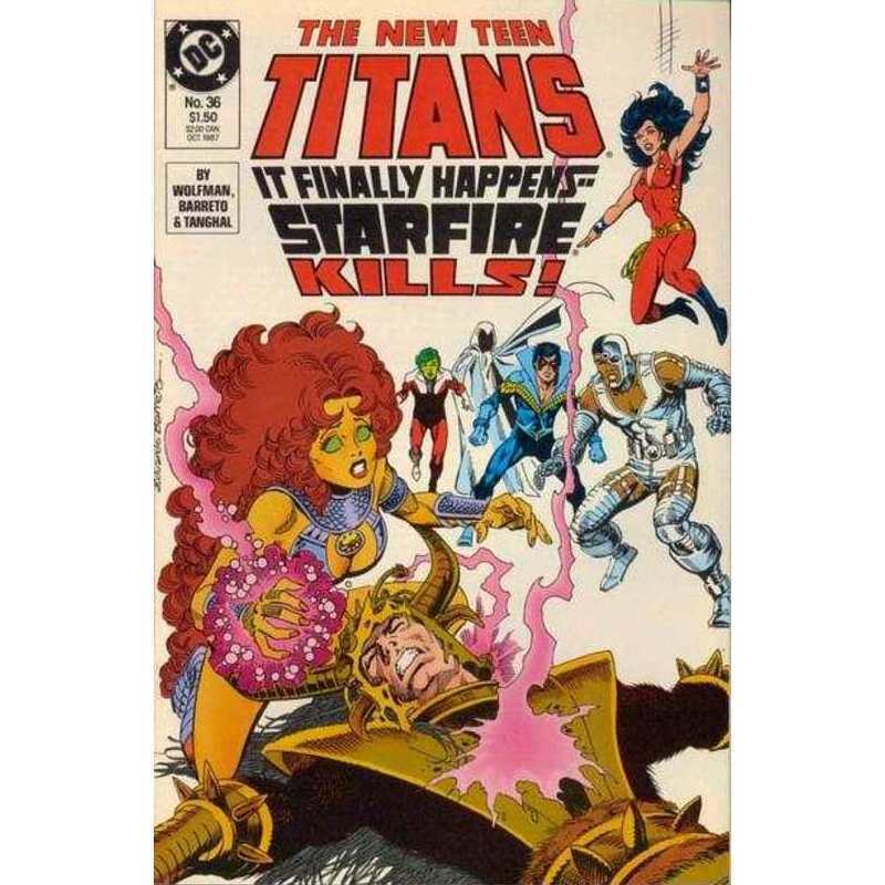New Teen Titans (1984 series) #36 in Near Mint minus condition. DC comics [c~