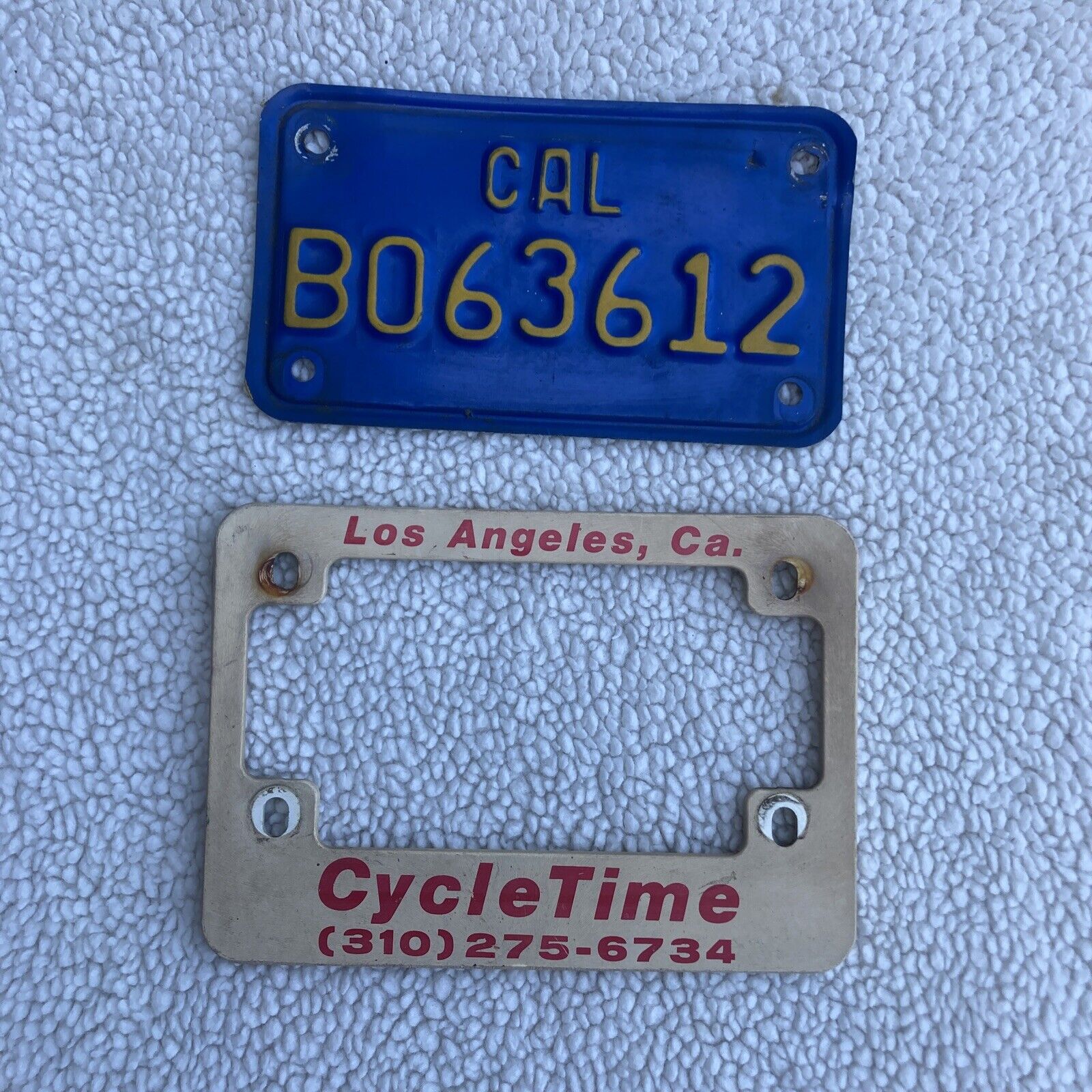 1970s CALIFORNIA Moped Only License Plate CA