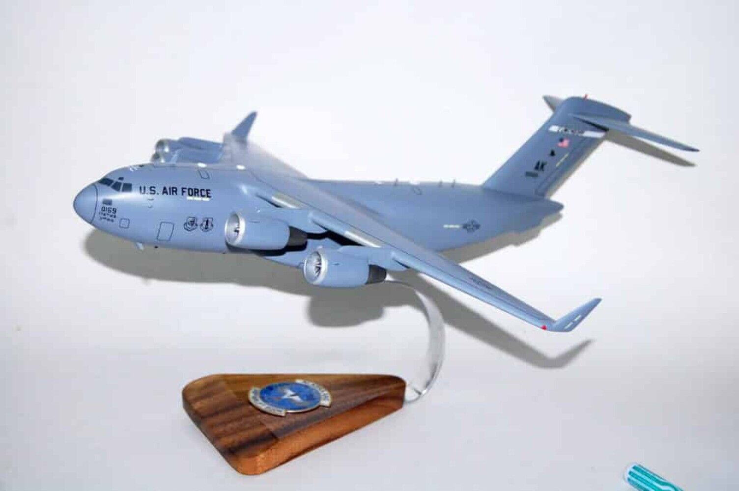 249th Airlift Squadron Alaska ANG C-17 Model, 1/116th Scale, Mahogany, Cargo