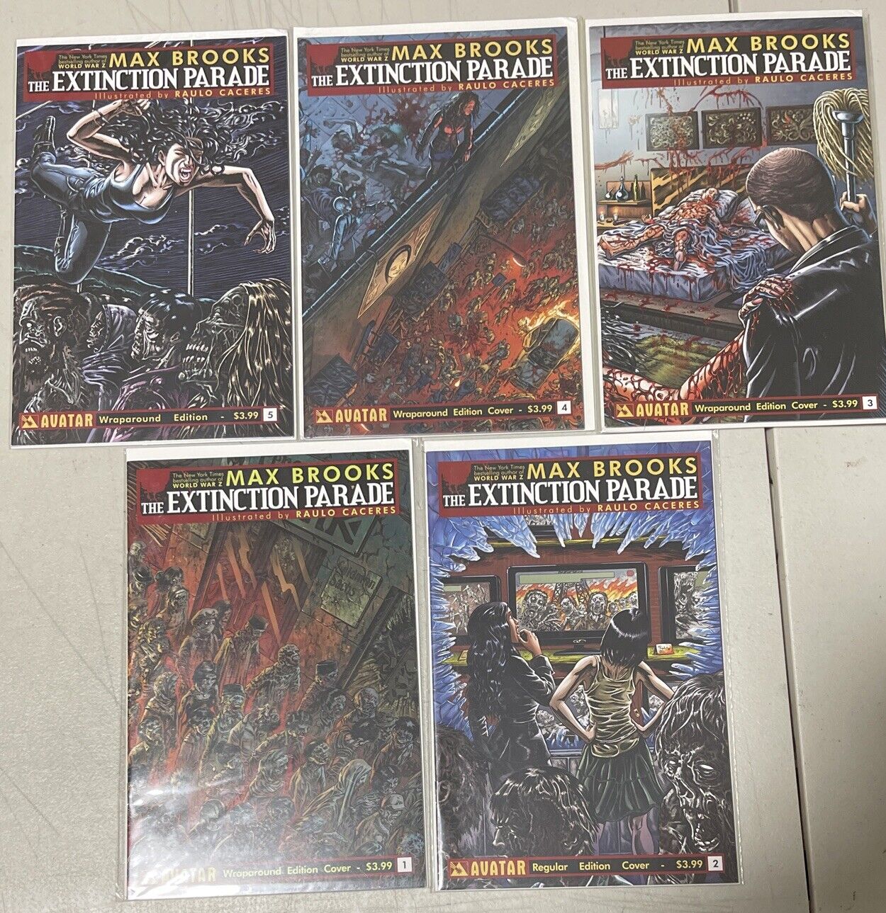 The Extinction Parade Max Brooks By Raulo Caceres Set Issues  1-5