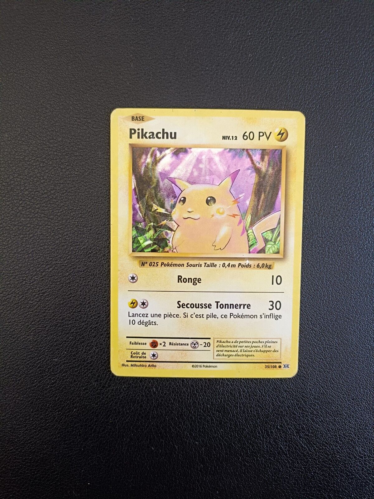 Pokemon Card HOLO Pikachu 35/108 XY12 Evolution FR