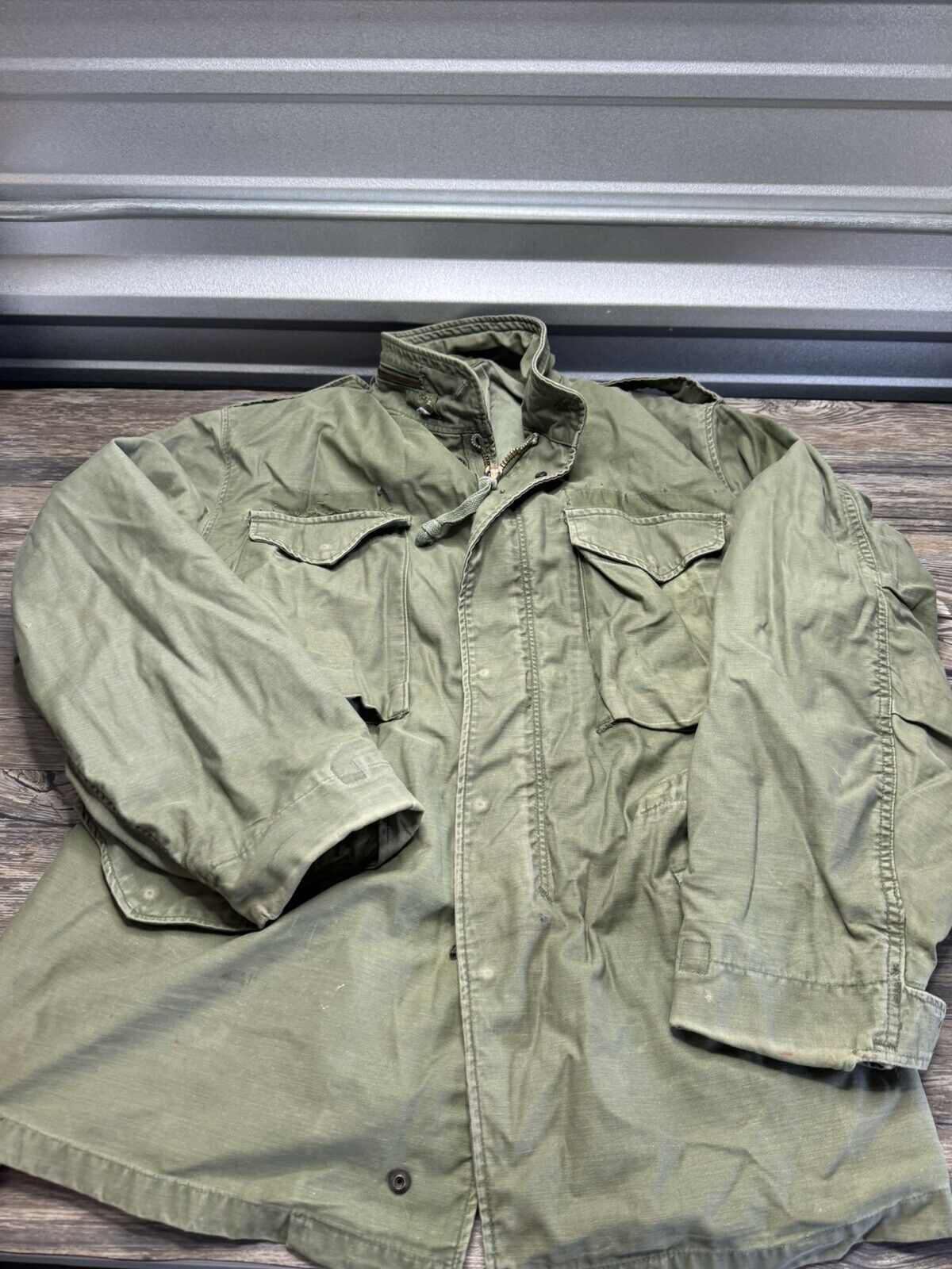Vintage 70s Vietnam US Army M-65 Green Cold Weather Field Jacket