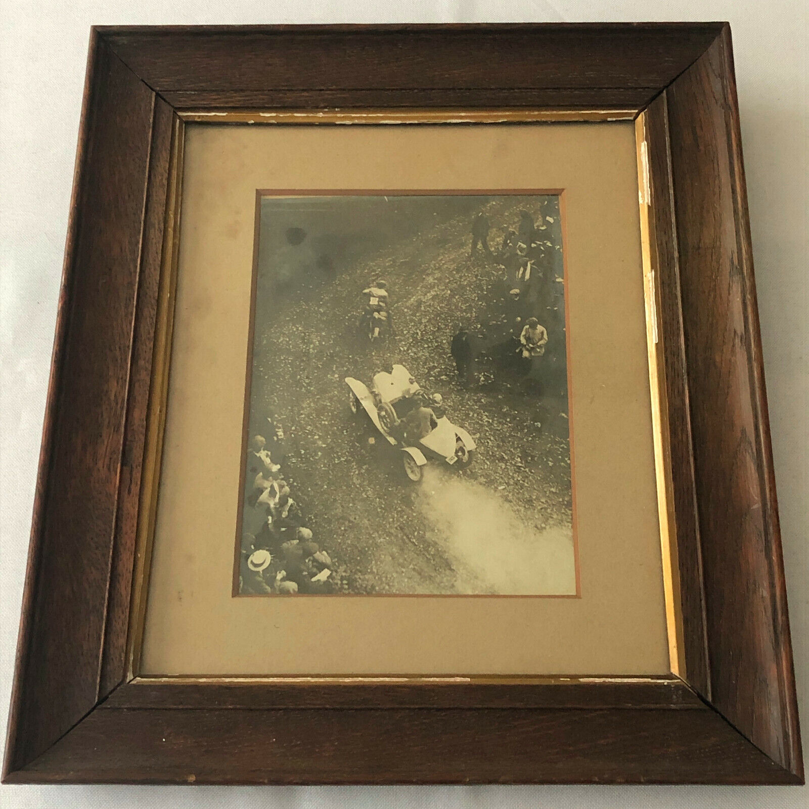 Early Car and Motorcycle Hill Climb Racing Framed Photo Photograph