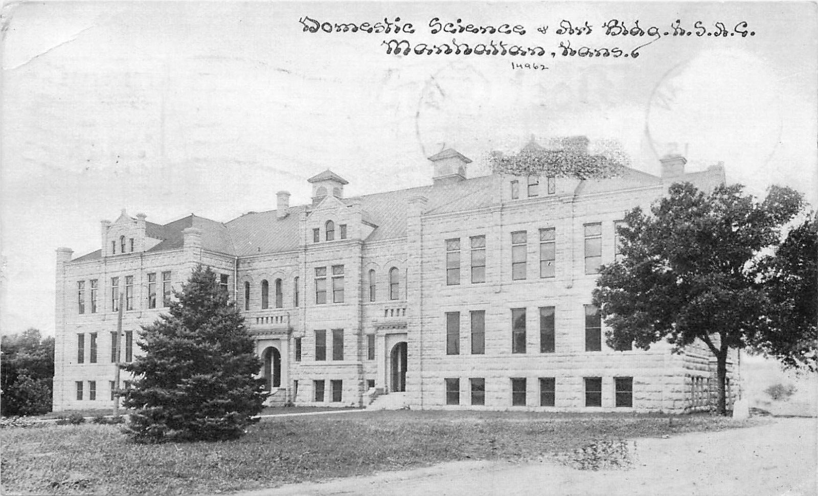 1915 Domestic Science Building, Kansas State University, Manhattan, KS Postcard