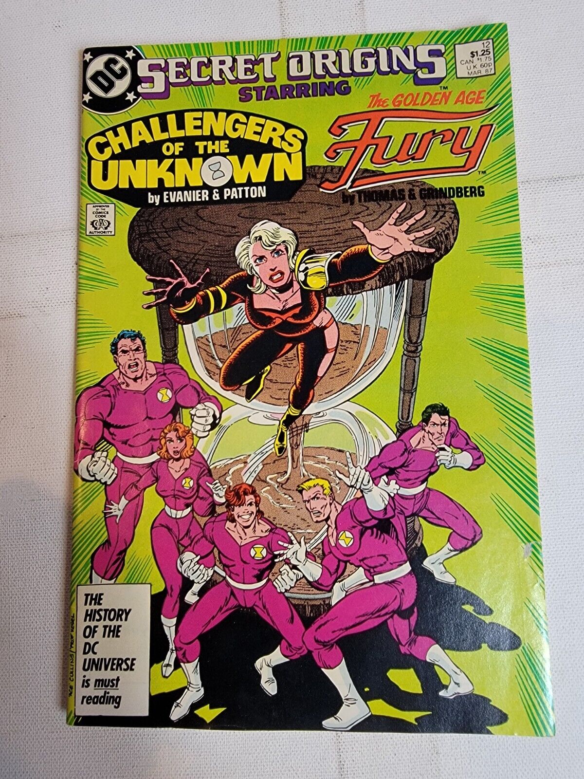 Comic Book Secret Origins Golden Age Fury Challengers Unknown  DC Comics Vintage