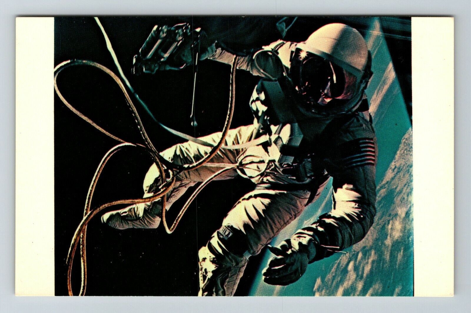 America's Colonel E H White II, Gemini Spacecraft Vintage Souvenir Postcard