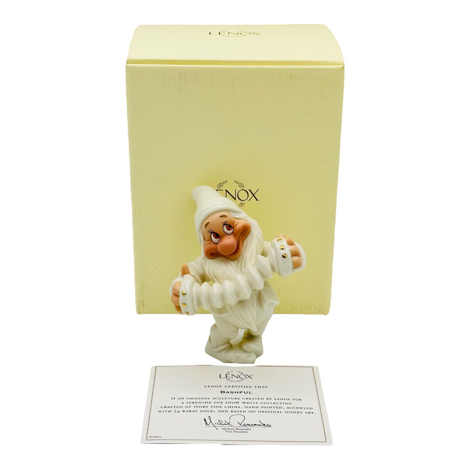 Lenox Disney Showcase A Serenade For Snow White Bashful Figurine NEW IN BOX COA