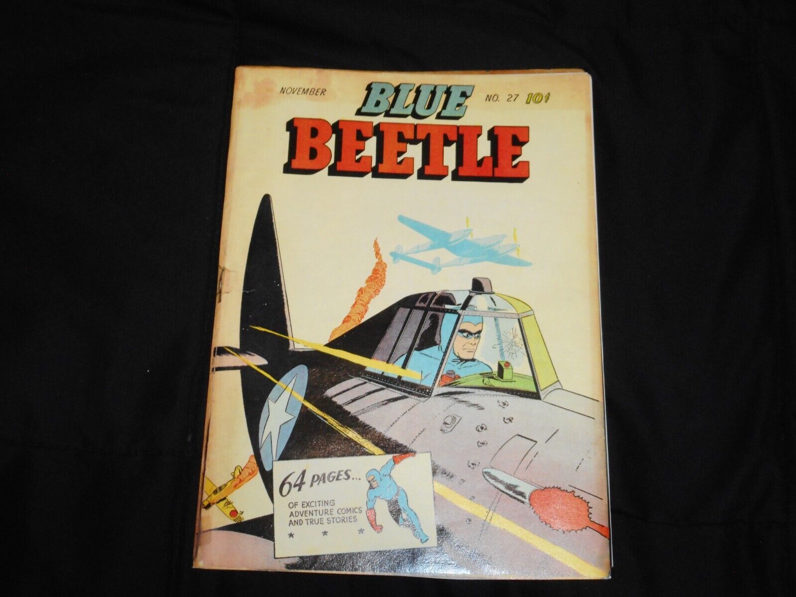 1943 BLUE BEETLE #27 COMPLETE BUT WITH A COPY FR & BACK COVERS