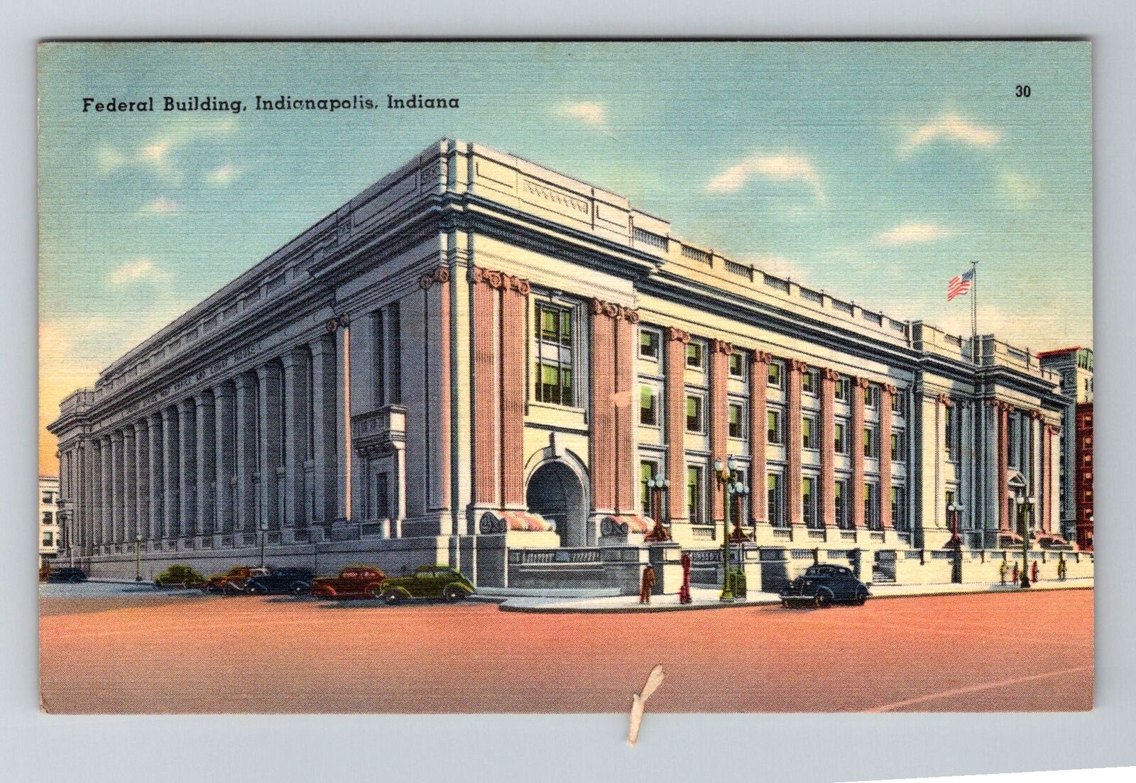 Indianapolis, IN-Indiana, Federal Building Antique, Vintage Souvenir Postcard