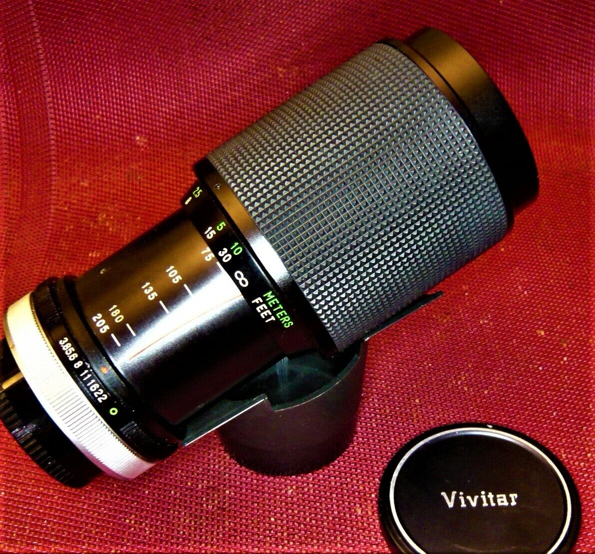 Vivitar Macro Zoom Lens. 75-205 with 2X doubler for Canon  FD mount.