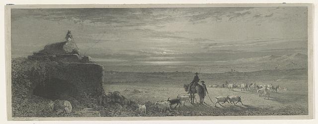 Photo:Goats in the field, Chapman, J. G. (John Gadsby), 1808-1889, artist