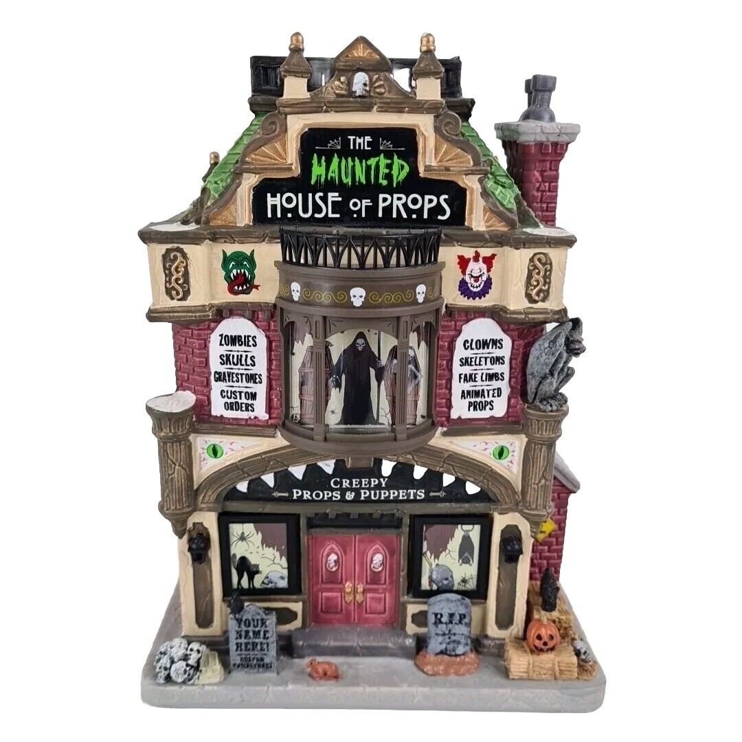 Lemax Spooky Town The Haunted House Of Props 85312 Halloween Building Retired 